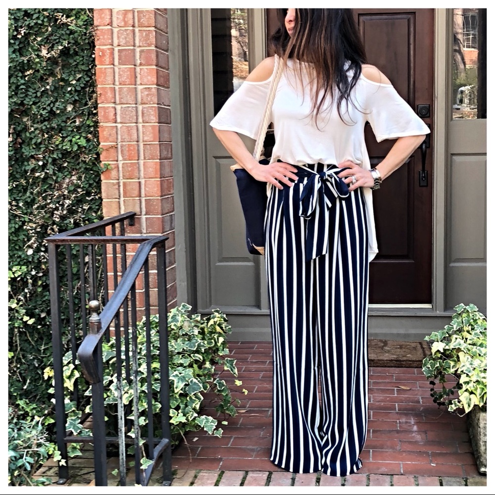 ✨LAST ONE✨Wide leg striped palazzo pants - Picture 7 of 8